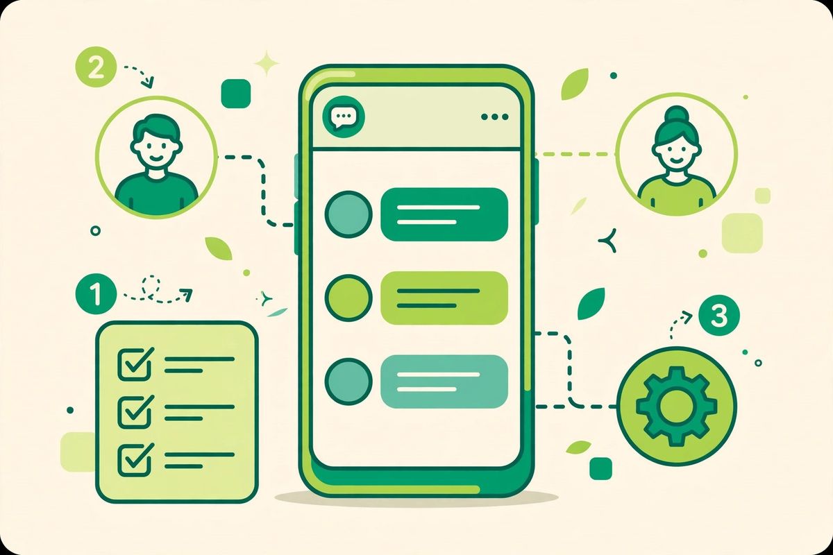 Setting up a shared WhatsApp team inbox with team members connected, a core step in WhatsApp automation